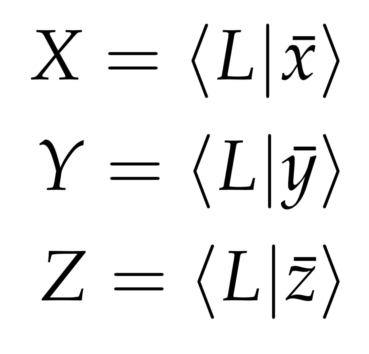 chromaticity equations using bra-ket notation