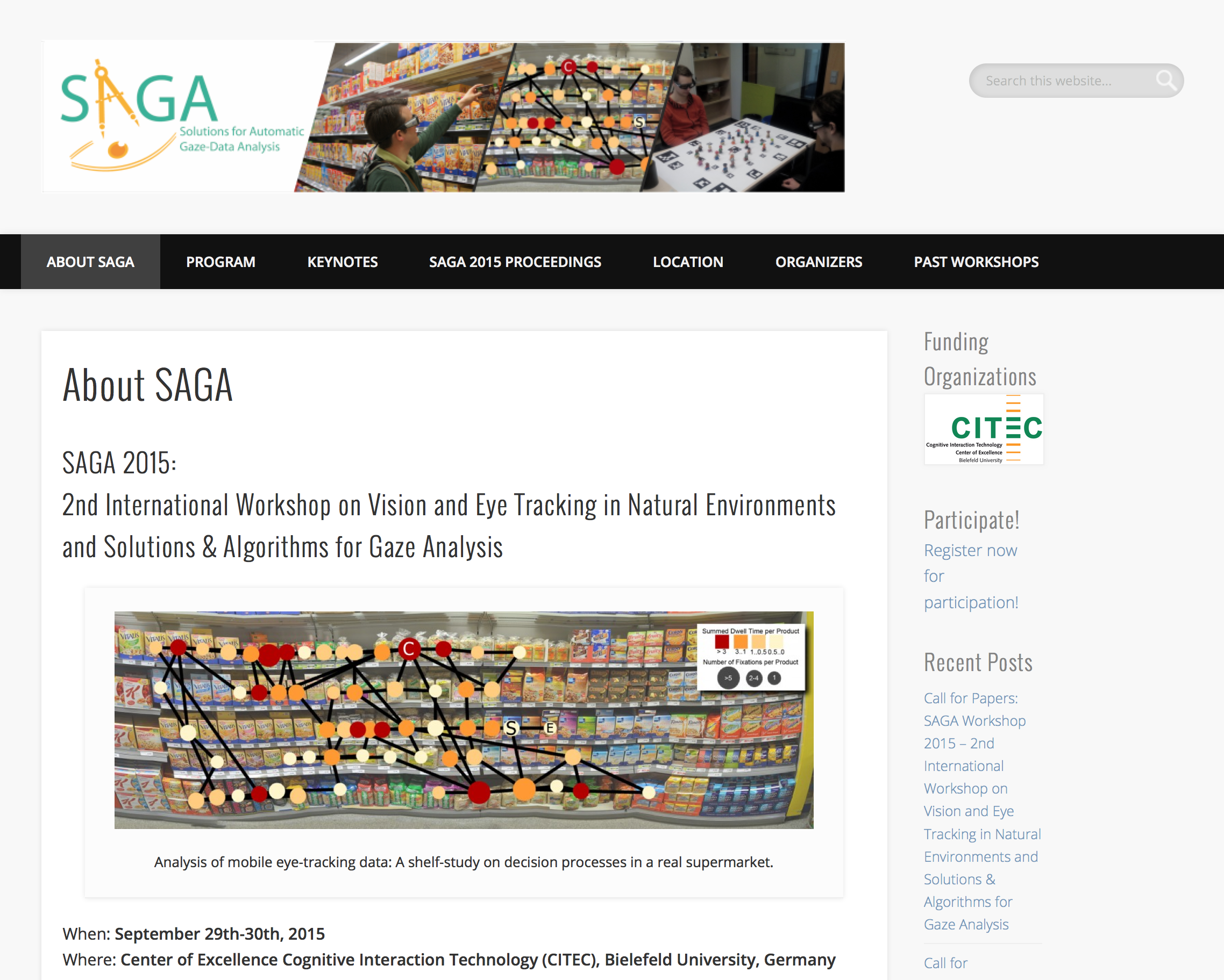 Website for SAGA workshop