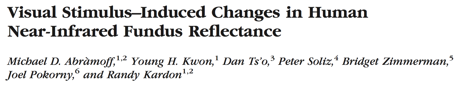 Paper title from Abramoff '06