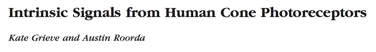 Paper title from Grieve & Roorda '06