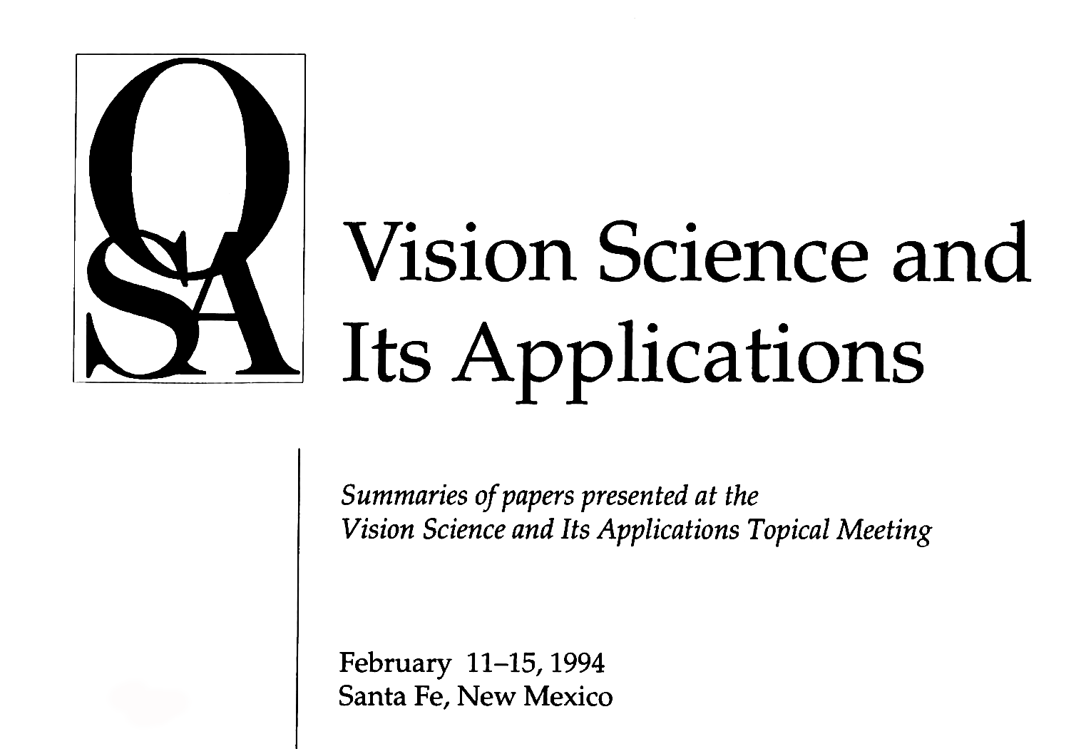 cover page from 1994 VSIA program